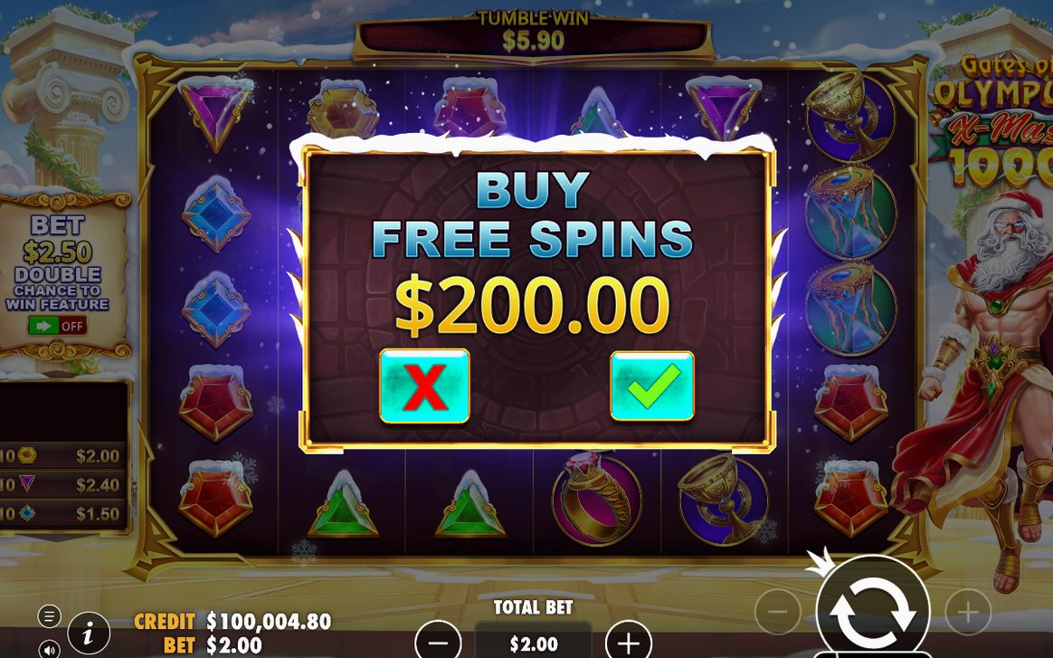 Bonus round opening after four SCATTER symbols land