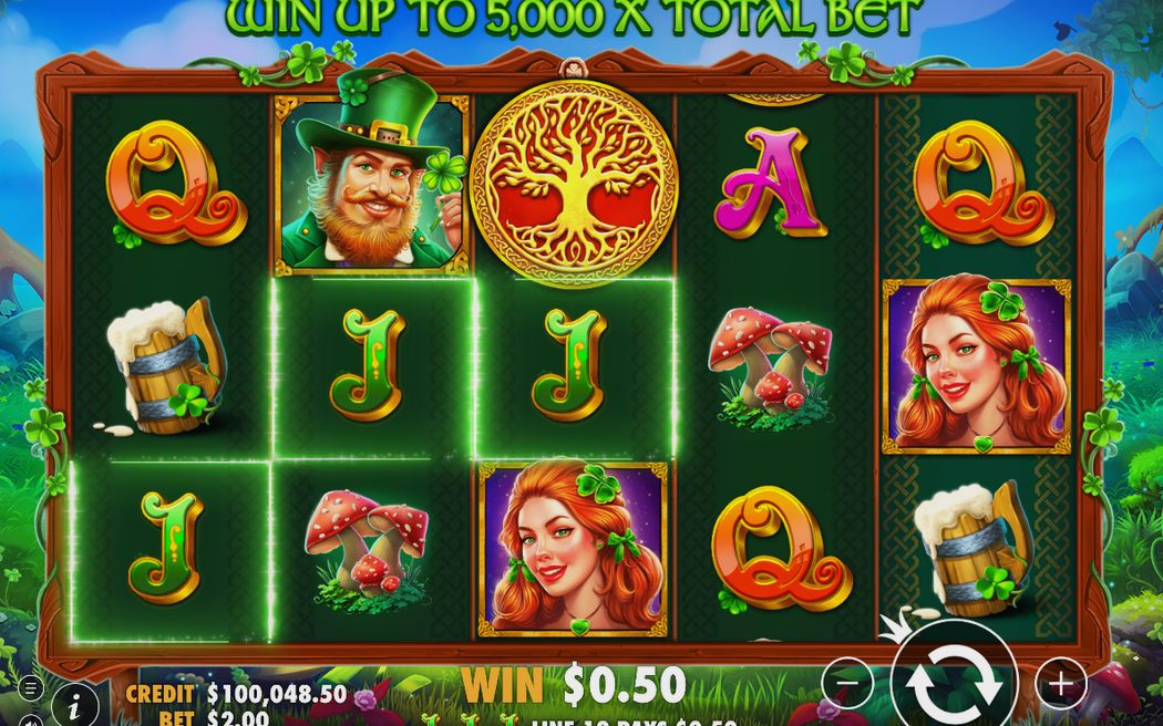 Win screen with the total credited from Money symbols